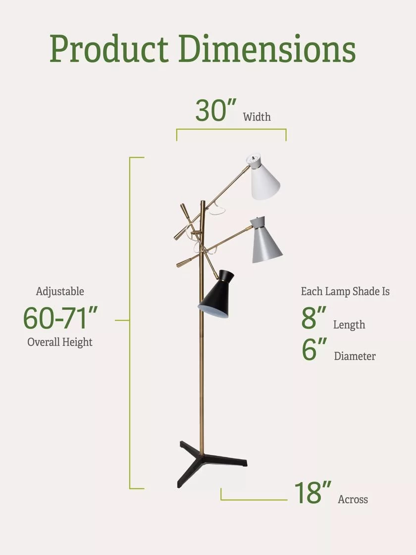 Adjustable 3-Arm Grow Lamp - Image 2