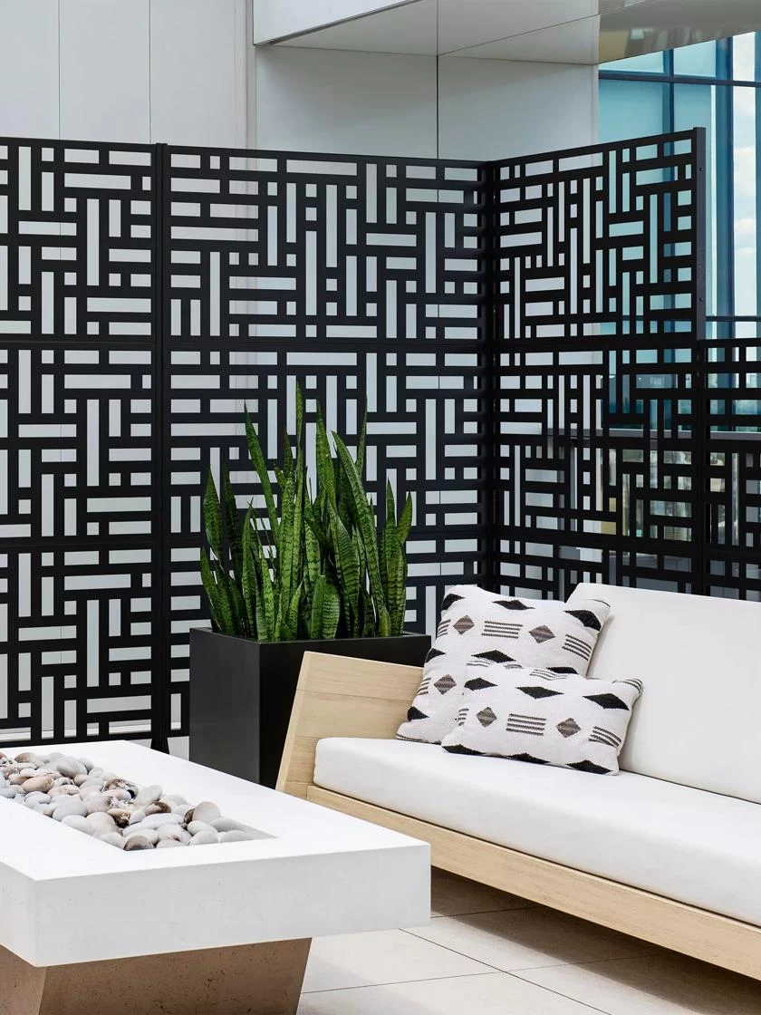 Veradek 3-Panel Privacy Screen Set, Blocks - Image 4