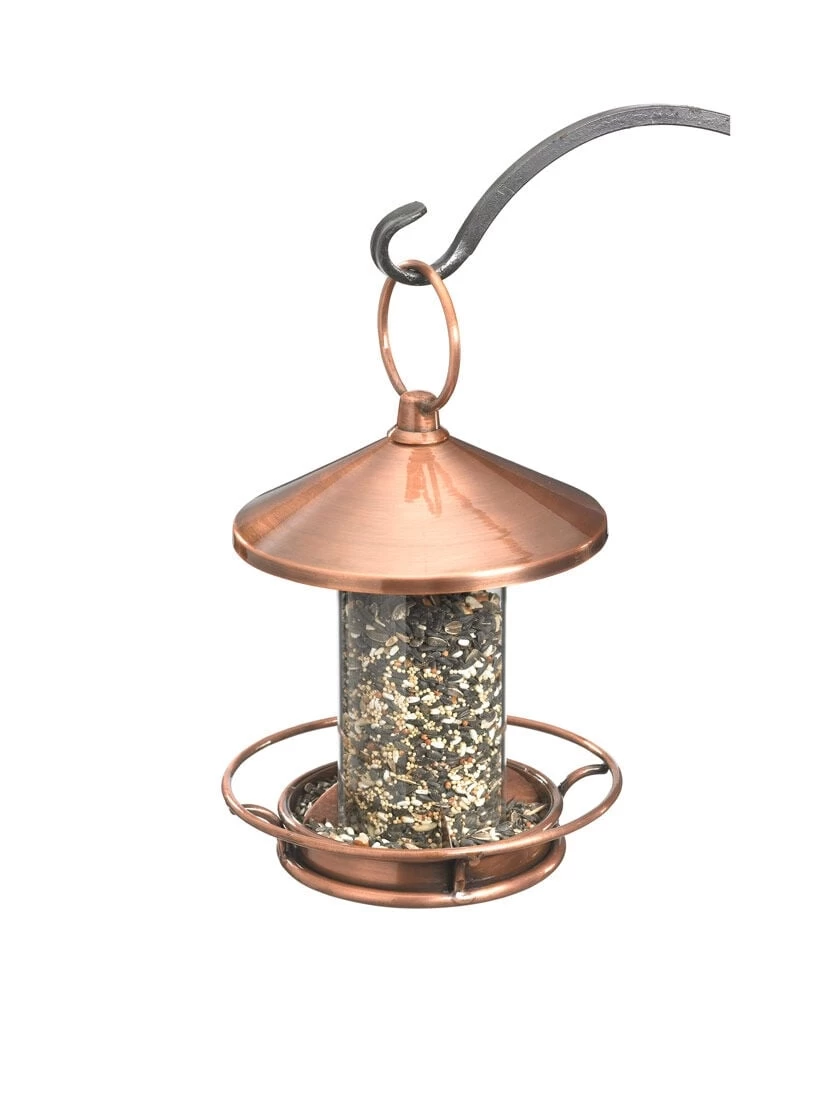 Classic Perch Bird Feeder With Copper Finish - Image 3