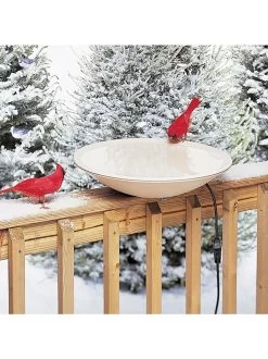 Birds Choice ® Heated Birdbath With Deck Mount