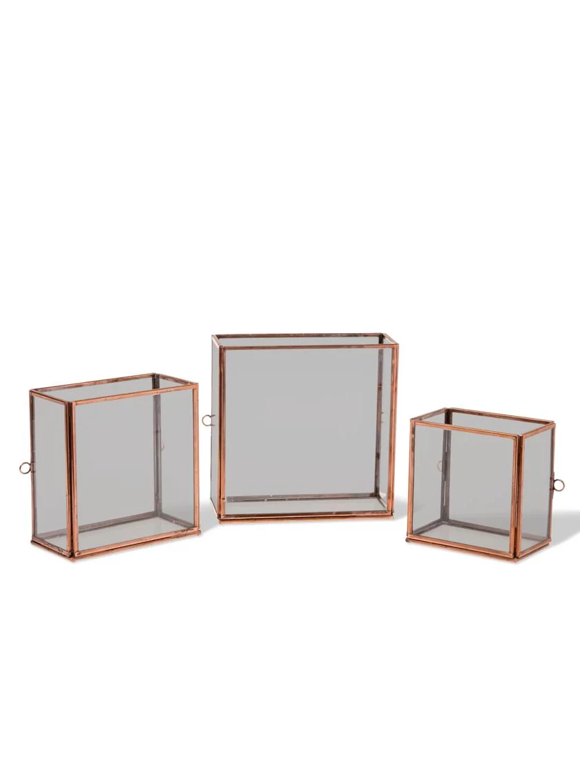 Copper And Glass Terrariums, Set Of 3 - Image 3