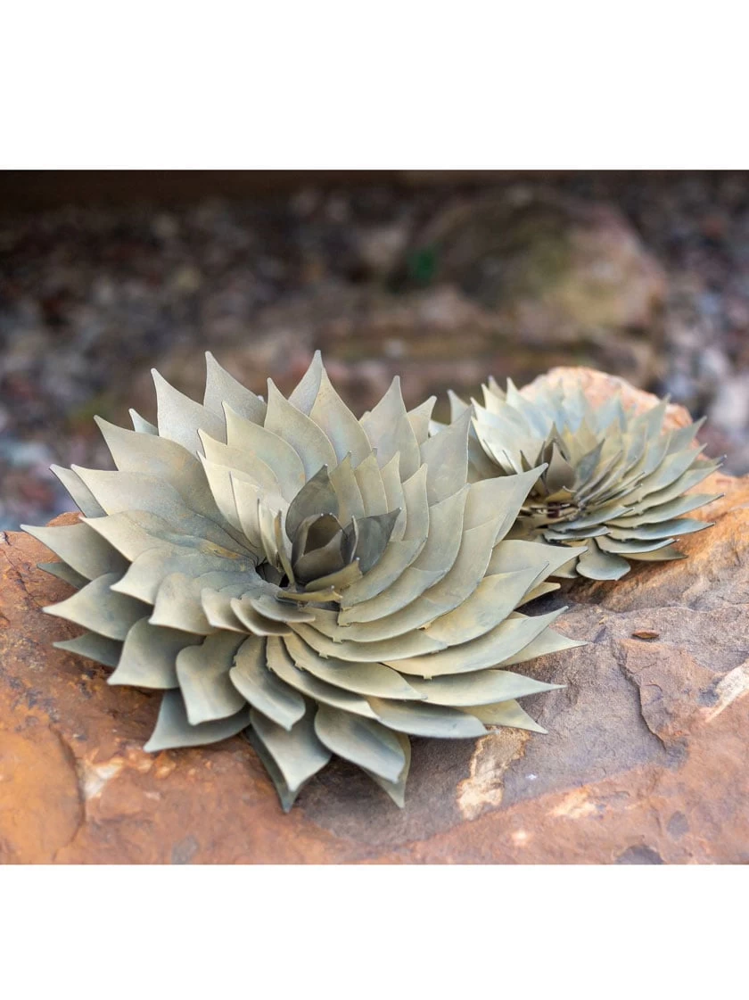 Desert Steel Spiral Aloe Sculpture - Image 3