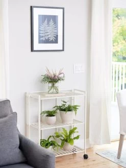 Oslo 2-Tier Plant Stand With Folding Shelves