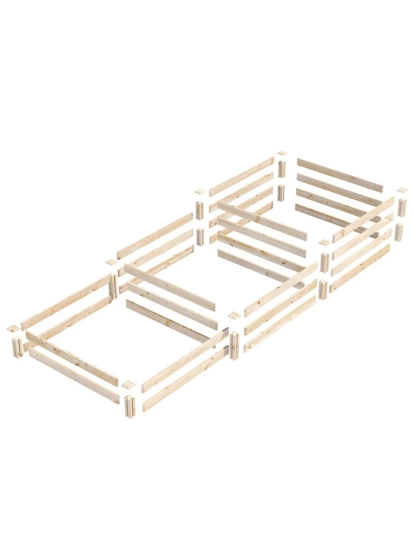 3-Tier Pine Raised Garden Bed, 4'x12' - Image 3