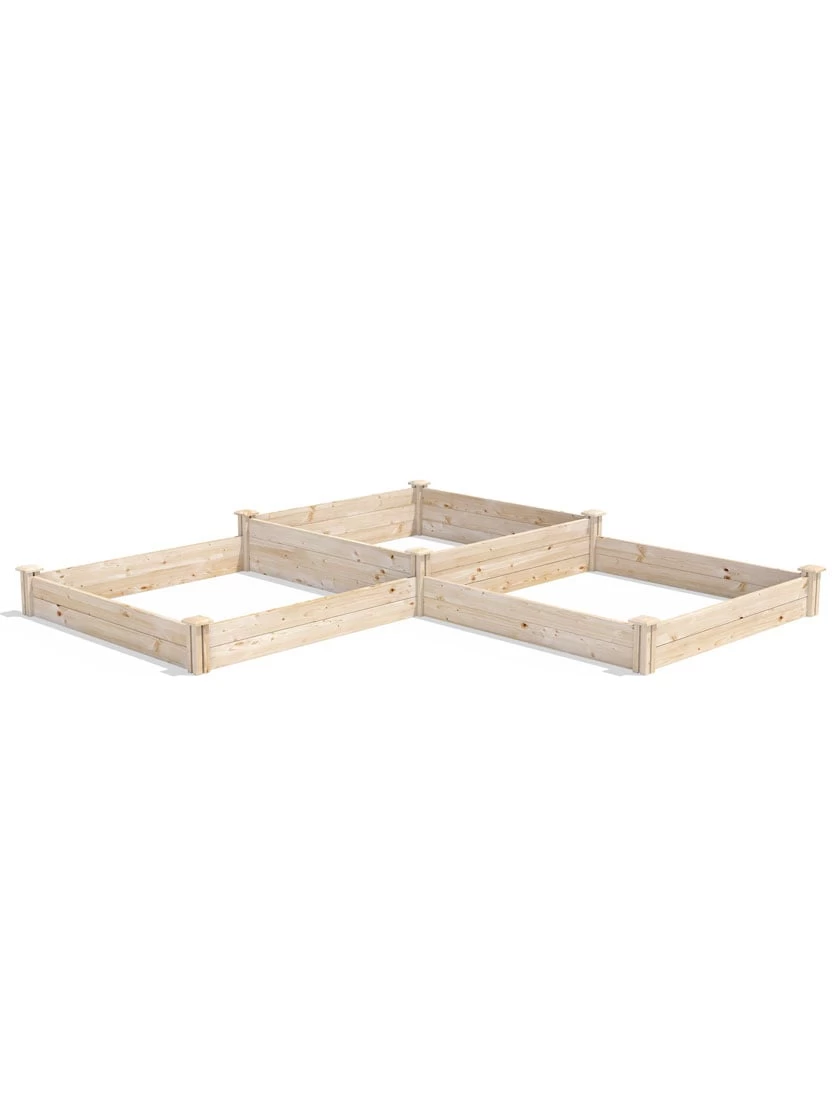 2-Tier Pine Raised Garden Bed, 4'x12' - Image 2
