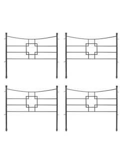 Achla Designs Square-on-Squares Fence Sections, Set Of 4